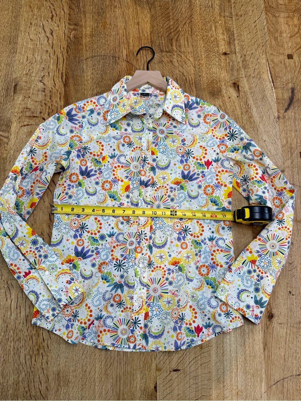 J. Crew White Button-Down Shirt with Multicolor Floral & Paisley Print - Picture 3 of 8
